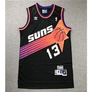 Camisa de Basquete NBA Phoenix Suns Retrô Preta #13 Nash