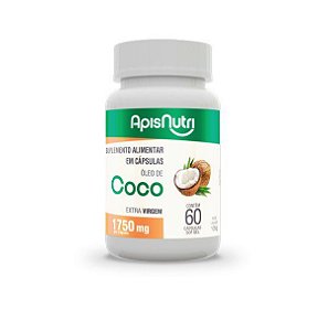 Óleo de Coco Extra Virgem 1.750mg 60 Cáps Apisnutri - SV