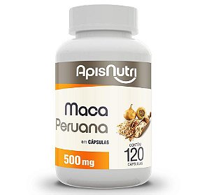 Maca Peruana Natural Premium 500mg 120 Cáps Apisnutri - SV