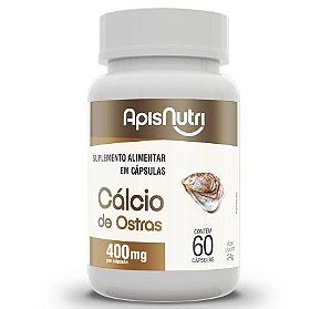 Cálcio De Ostras 400mg 60 Cáps. Apisnutri - SV