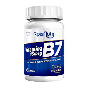 Suplemento de Vitamina B7 45mcg 60 Cáps Apisnutri - SV
