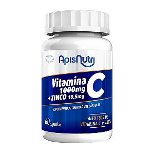 Vitamina C + Zinco Pote 60 Cáps Apisnutri - SV