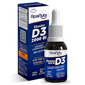 Suplemento de Vitamina D3 2000 UI 20ml Gotas Apisnutri - SV