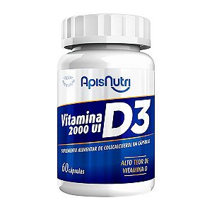 Suplemento de Vitamina D3 2000 UI 60 Cáps Apisnutri - SV