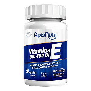 Suplemento de Vitamina E Oil 400 UI  30 Cáps. Apisnutri - SV