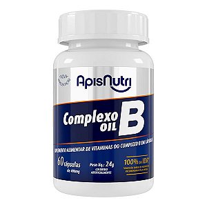 Vitaminas do Complexo B Oil 400mg 60 Cáps. Apisnutri - SV