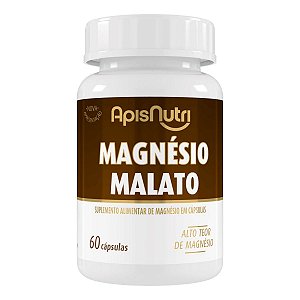 Suplemento Mineral de Magnésio Malato 650mg 60 Cáps. Apisnutri - SV
