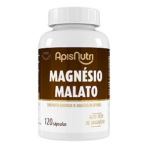 Suplemento Mineral de Magnésio Malato 650mg 120 Cáps. Apisnutri - SV