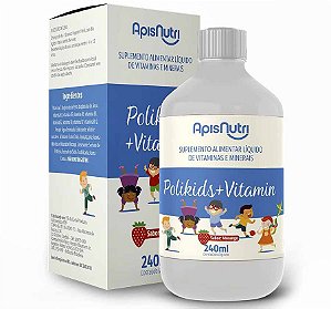 Polikids Polivitamínico - Suplemento Alimentar de Vitaminas e Minerais Infantil