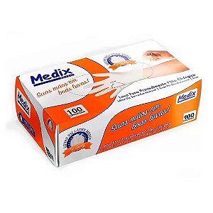 LUVA PROCEDIMENTO LATEX M SEM PO MEDIX TOP QUALITY