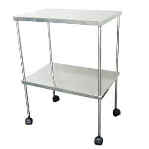 Mesa aux 0,40x0,60x0,80 - Inox c/ rodas