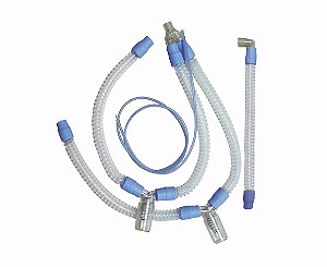 CIRCUITO RESPIRATORIO HAOXI ADULTO COM DRENOS E LINHA PROXIMAL