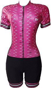Macaquinho Ciclismo Feminino Be Fast Bike Rosa
