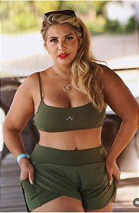 SHORT AL SCULPT VERDE MILITAR