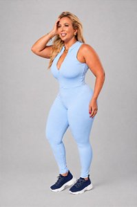 Macacão Slim Ciano