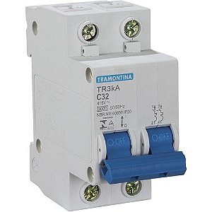 DISJUNTOR TR3KA BIPOLAR 2P 32A DIN CURVA C
