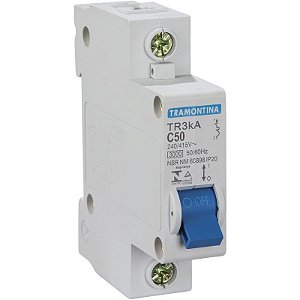 DISJUNTOR TR3KA MONO 1P 50A DIN CURVA C