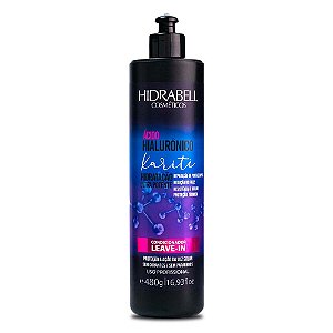 Leave-in Creme De Pentear Ácido Hialurônico Protetor térmico Hidrabell 480g