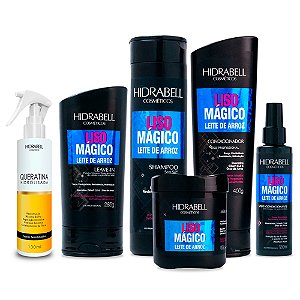 Combo Liso Mágico Leite de Arroz + Queratina Hidrabell