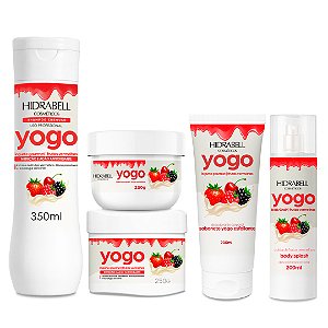 Kit Banho Completo Yogo Frutas Vermelhas Skin Hair Hidrabell