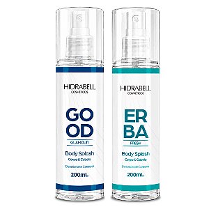 Kit 2 Body Splash Feminino Good e Erba Hidrabell 200ml