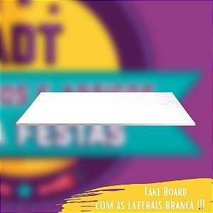 Cake Board Branco Retangular 6mm