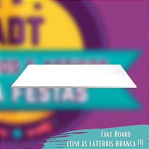 Cake Board Branco Retangular 9mm