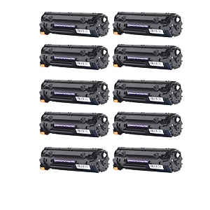 Kit 10x Toner Compatível Com 283a 83a M127fn M125 M127 Preto