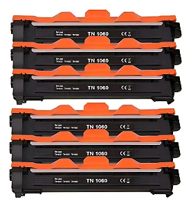 Kit com 6 Toner Compatíveis para Impressora Brother TN- 1060 Hl 1110 1112 1202 1212 Dcp1602 1617nw
