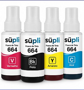 Kit de Tintas Supli 664 para Impressora