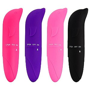 VIBRADOR PONTO G EM FORMA DE GOLFINHO COM VIBRAÇÃO ÚNICA - 6 X 3 CM