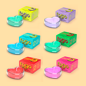 Vela Beijável para Massagem com Glitter e Aroma - Sexy Fantasy Fogo da Paixão | 20 g | Disponível em 6 Aromas