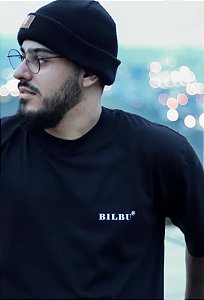 Camiseta PREMIUM OVERSIZED - ESTAMPA BILBU - PRETA
