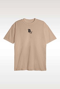 Camiseta PREMIUM OVERSIZED - ESTAMPA BB - BEGE