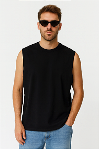 Regata Iron - Básica em algodão - Preta