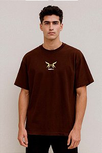 Camiseta BOXY OVERSIZED - ESTONADA MARROM - ORION