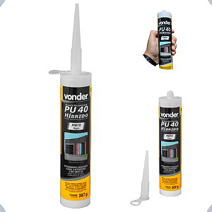 Selante Poliuretano PU Híbrido 387g Preto Alta Aderência e Flexibilidade