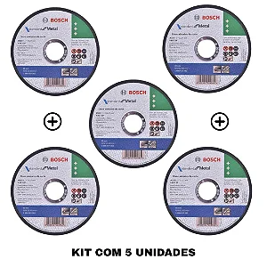 Kit 5 Discos de Corte MetalInox STD BOSCH 2608619383000