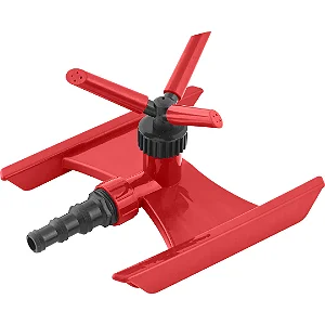 Irrigador Giratório NOVE54 Tipo Esqui em Plástico ABS com Espigão p/ Mangueiras 1/2" 5/8" e 3/4"