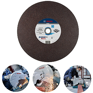 Disco de Corte Bosch 14" (355x3,1x25,4 mm) para Ferro – Standard, grão 30, alta durabilidade