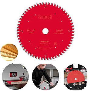 Disco de Serra Circular Freud 185mm (7.1/4") 60 Dentes MDF/MDP Laminados – FR12L001H