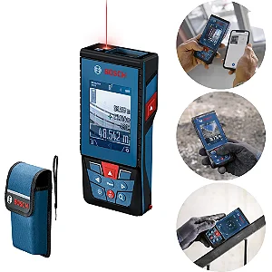 Trena a Laser Bosch GLM 100-25C Profissional 100 Metros Bluetooth com Tela Colorida