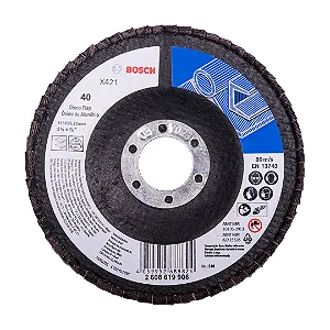 Disco Flap Bosch X421 115mm Curvo Kit 10 Unidades Para Ferro, Metal e Aço – Alta Durabilidade