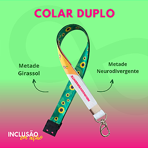 Colar Duplo: Girassol + Neurodivergente