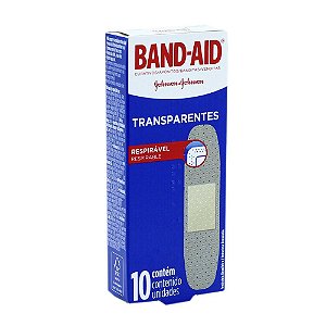 Band-Aid Curativos Transparentes 10 Unidades