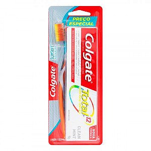 Colgate Escova Dental Twister Macia + Creme Dental Luminous White 90g