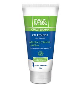 D'Água Natural Gel Redutor Mentol Canfora e Cafeína 200g