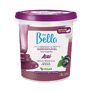 Depil Bella Cera de Depilação Hidrossolúvel Açaí 1,3kg