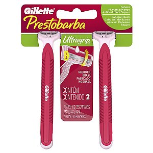 Gillette Aparelho de Barbear Prestobarba Ultragrip 3 Feminino 2 unidades 200g