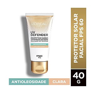 L'Oréal Paris Protetor Facial UV Defender Cor Clara FPS 60 40g